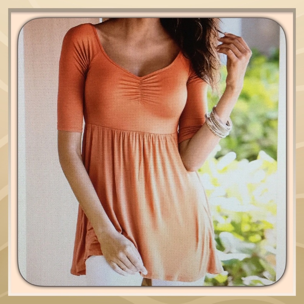 NEW✔️ Babydoll Top by Boston Proper, Apricot color